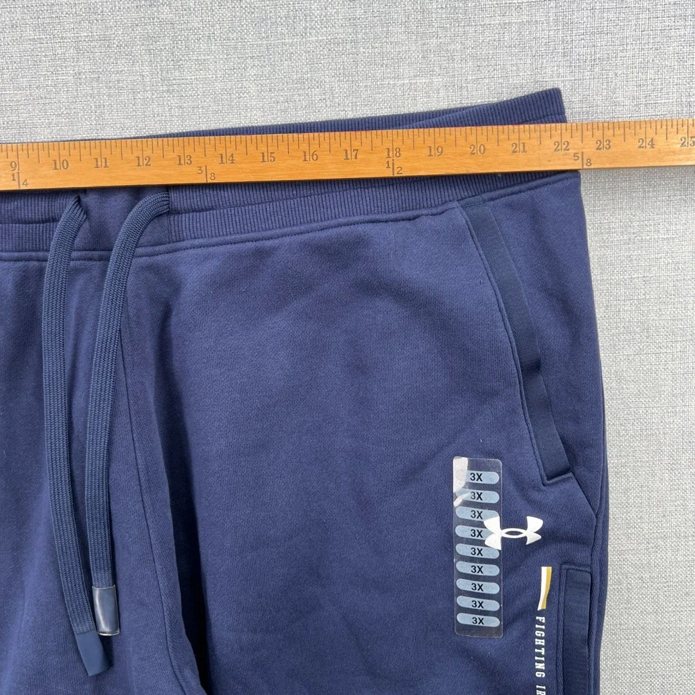 NEW Under Armour Notre Dame Team Issue All Day Joggers Mens 3XL Blue Fleece
